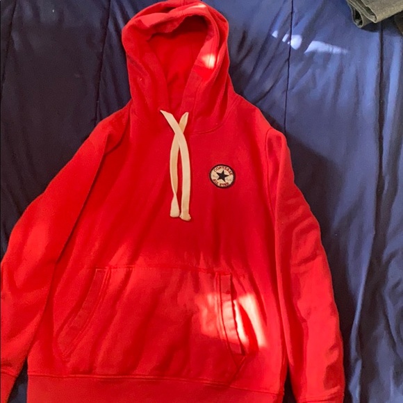red converse hoodie